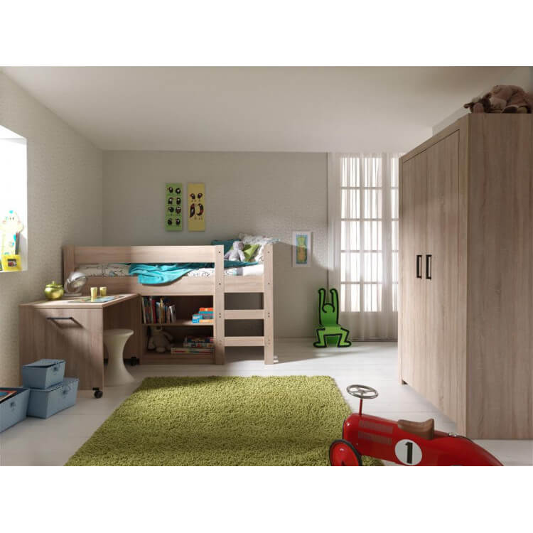 Chambre enfant contemporaine chêne clair Blandine