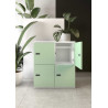 Casier de rangement blanc/vert Alix