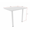 Extension rectangulaire pour bureau fixe Initiale