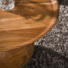 Table basse ronde en acacia massif naturel Ø 60 cm Amazonie