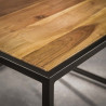 Lot de 2 tables basses industrielles ardoise et bois massif Cyrielle