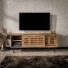 Meuble TV 135 cm style industriel en acacia massif naturel Snow