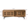 Meuble TV 135 cm style industriel en acacia massif naturel Snow