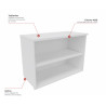 Etagère de rangement ouverte largeur 100 cm Archiva