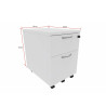 Caisson de bureau mobile P 59 cm Cosito