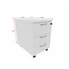 Caisson de bureau mobile P 59 cm Cosito