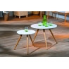 Tables gigognes rondes coloris blanc brillant Philea