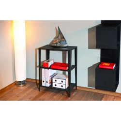 Etagère design 3 niveaux en métal noir Diddi