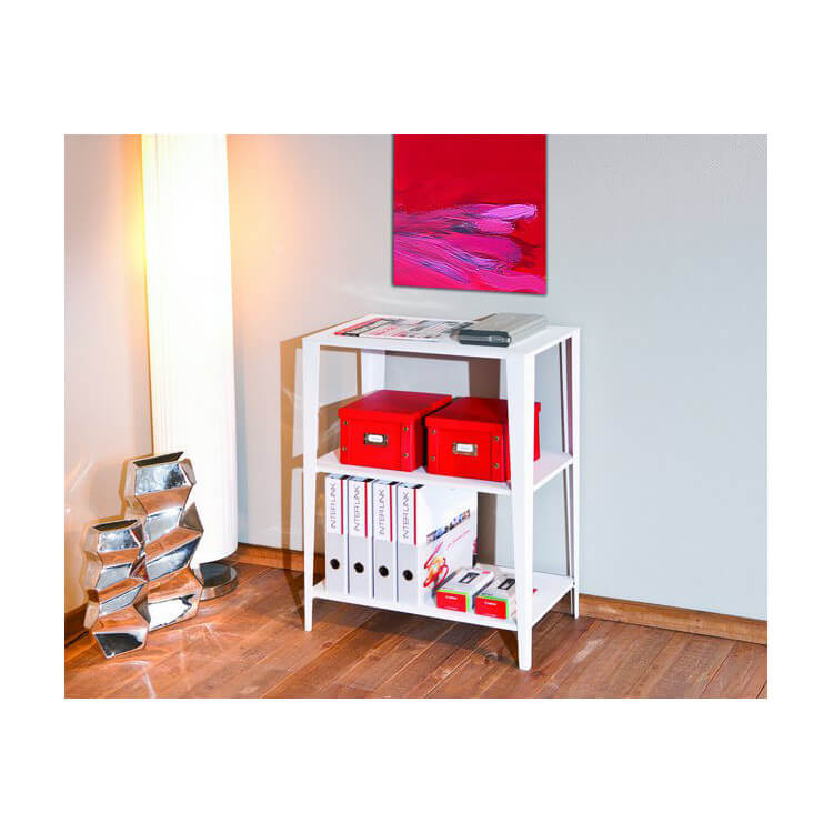 Etagère design 3 niveaux en métal blanc Diddi