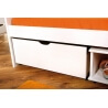 Lit banquette contemporain en pin massif blanc Alonzo