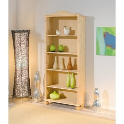 Etagère contemporaine 5 niveaux en pin massif naturel Essy