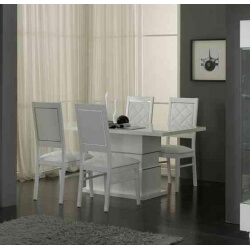 Chaise de salle à manger blanche (lot de 2) Bianca