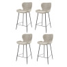 Lot de 4 tabourets moderne en tissu bouclé Selma