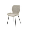 Lot de 4 chaises de salle à manger moderne en tissu bouclé Selma