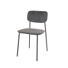 Lot de 4 chaises modernes empilables en velours Marilina