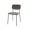 Lot de 4 chaises modernes empilables en velours Marilina