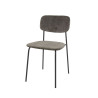 Lot de 4 chaises modernes empilables en velours Marilina