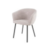 Lot de 2 fauteuils moderne en tissu bouclé Coralia