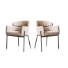 Lot de 2 fauteuils modernes en tissu bouclé Mayanne