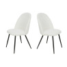 Lot de 2 chaises modernes en tissu bouclé Nirina