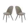 Lot de 2 chaises modernes en tissu bouclé Nirina