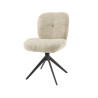 Lot de 2 chaises modernes pivotantes en tissu bouclé Jessica