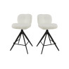 Lot de 2 tabourets pivotants modernes en tissu bouclé Jessica