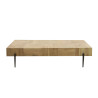 Table basse rectangulaire industrielle en acacia massif naturel Benja