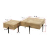 Lot de 2 tables basses industrielles en acacia massif naturel Benja