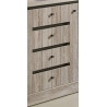 Buffet/Bahut contemporain 2 portes/4 tiroirs coloris truffe Garry