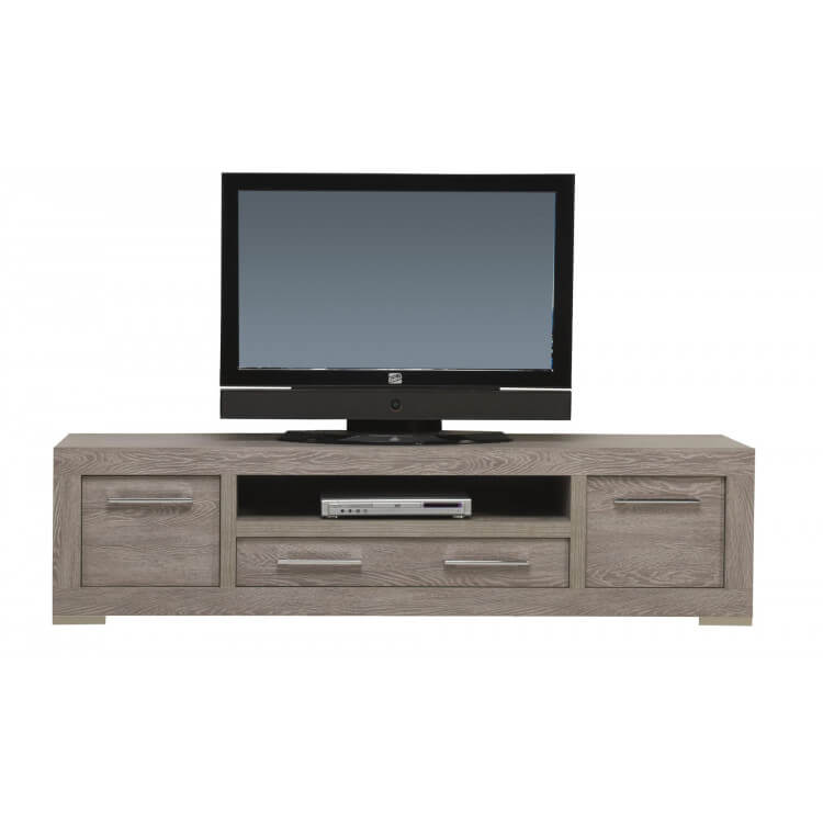 Meuble TV contemporain 200 cm coloris cottage oak Tania