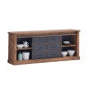 Buffet/bahut contemporain coloris acacia/noir Eliot