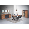 Buffet/bahut contemporain coloris acacia/noir Eliot