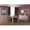 Vaisselier/argentier contemporain avec éclairage coloris river oak Emma