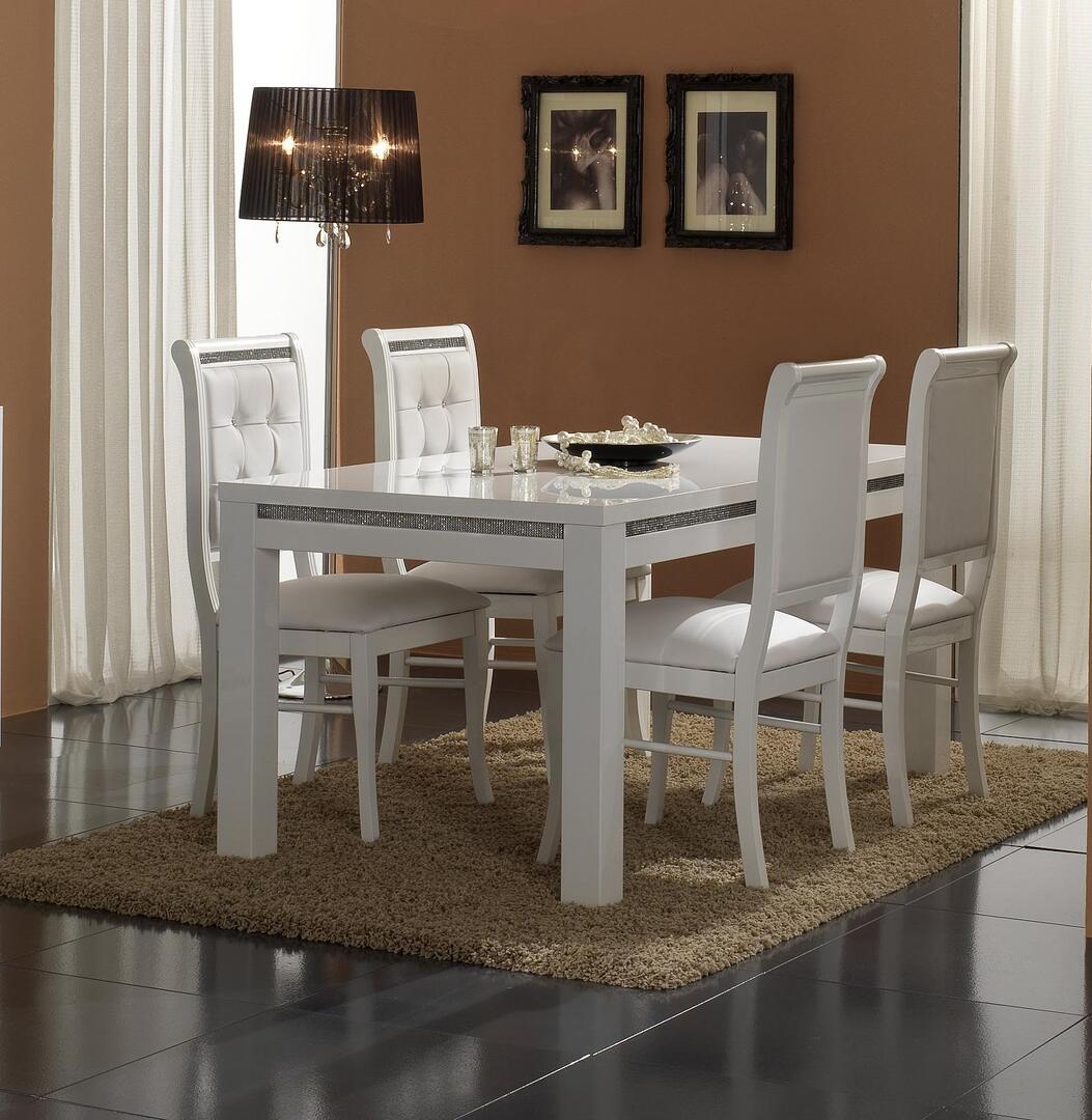 Chaise de salle à manger blanche (lot de 2) Perla  Matelpro