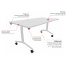 Table droite mobile abattante Fenix