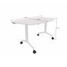 Table demi-lune mobile abattante Fenix