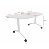 Table demi-lune mobile abattante Fenix