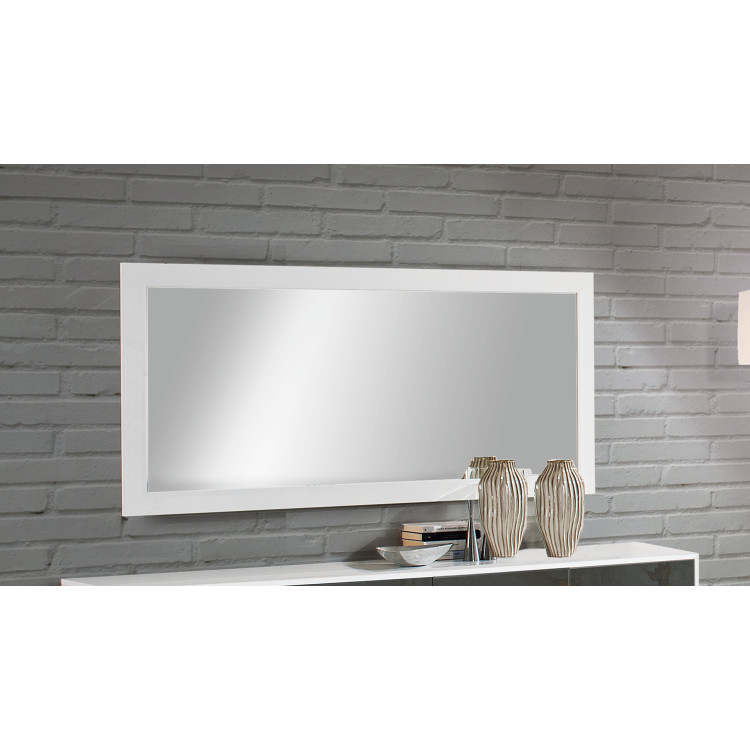 Miroir rectangulaire 140 cm coloris blanc Haroma