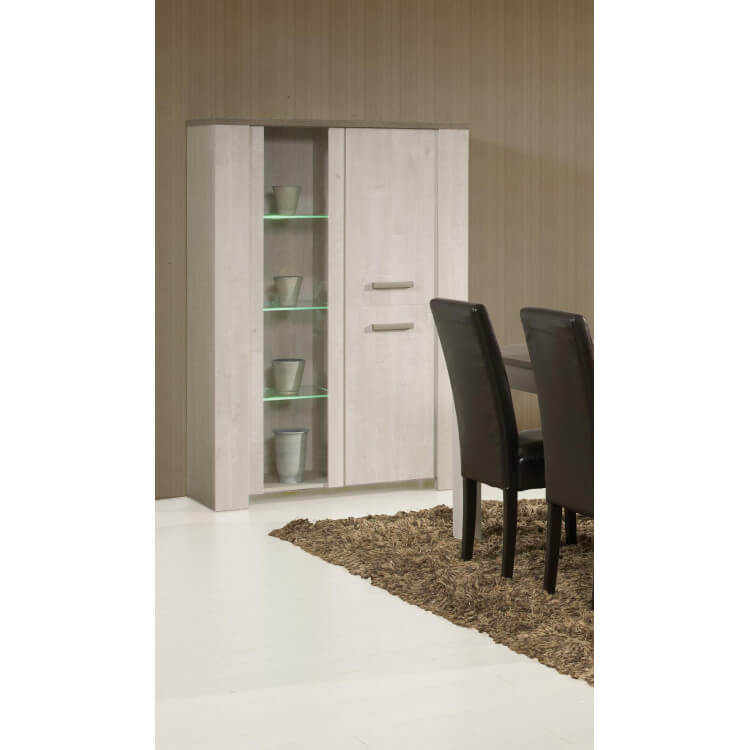 Vaisselier/argentier contemporain 3 portes coloris Andes oak Humphy