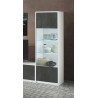 Vitrine contemporaine blanc/gris oxyde Haroma