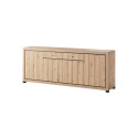 Buffet/bahut industriel 225 cm coloris chêne artisanal Orleans