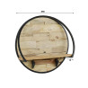 Etagère murale ronde industrielle Ø 50 cm en acacia massif naturel Otello