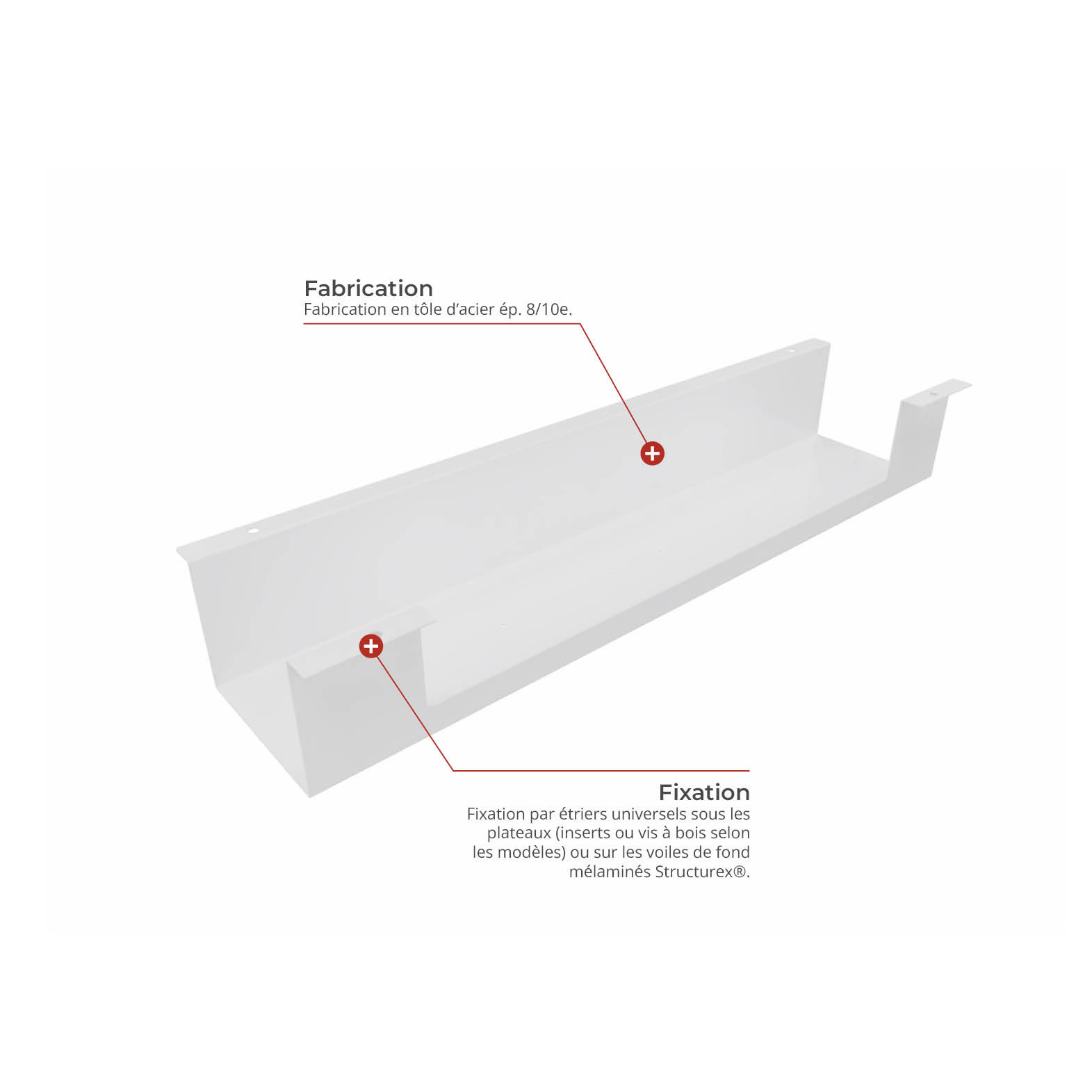 Goulotte Passe-câble En Acier Inoxydable - 100 X 5.3 X 1.4 Cm - Peignable - Pour Cacher Fils électriques