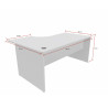 Bureau compact individuel pieds panneaux Serenity