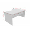 Bureau compact individuel pieds panneaux Serenity