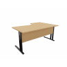 Bureau individuel compact avec voile de fond Sato