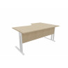 Bureau individuel compact avec voile de fond Sato