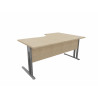 Bureau individuel compact avec voile de fond Sato