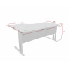 Bureau individuel compact avec voile de fond Sato